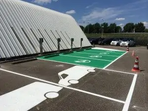 wegmarkering laadpalen