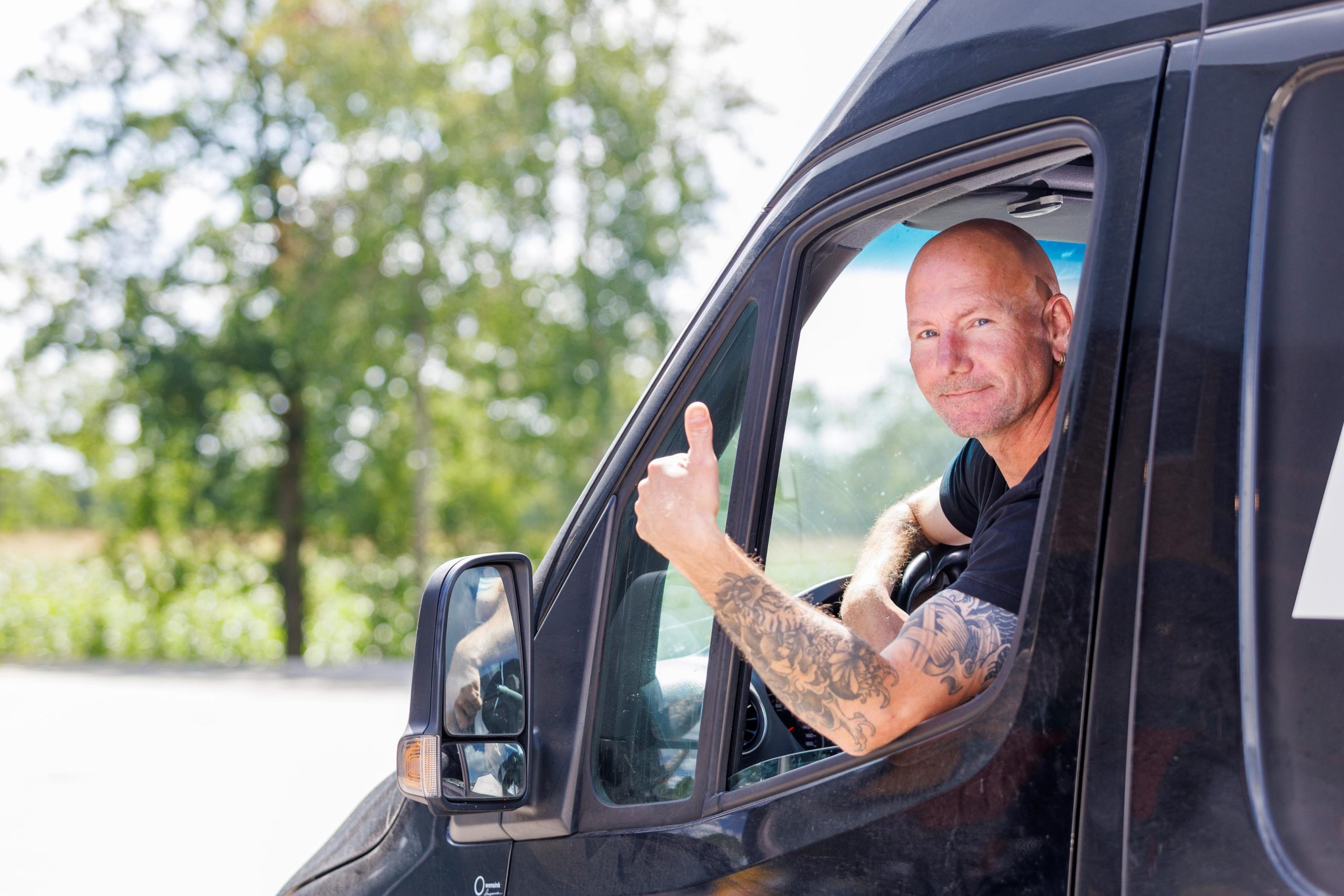 Duim opsteken - auto