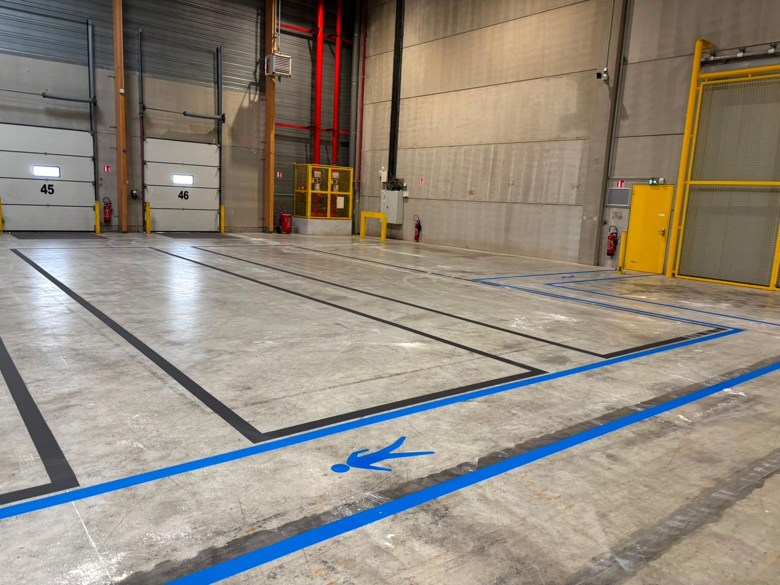 Looppaden en opstelvakken voor GDB Logistics, Lyon